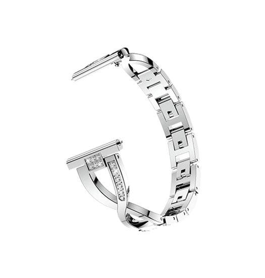 Samsung Galaxy Watch 6 Classic (43/47mm) -  Diamant Rustfrit Stål Dame Urrem - Sølv