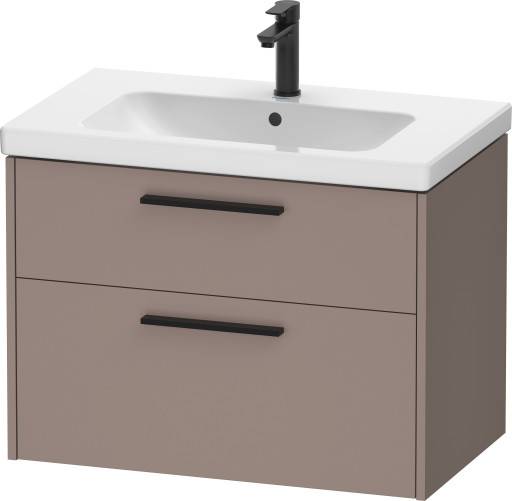 Duravit D-Code møbelpakke, 80x48 cm, mat brun