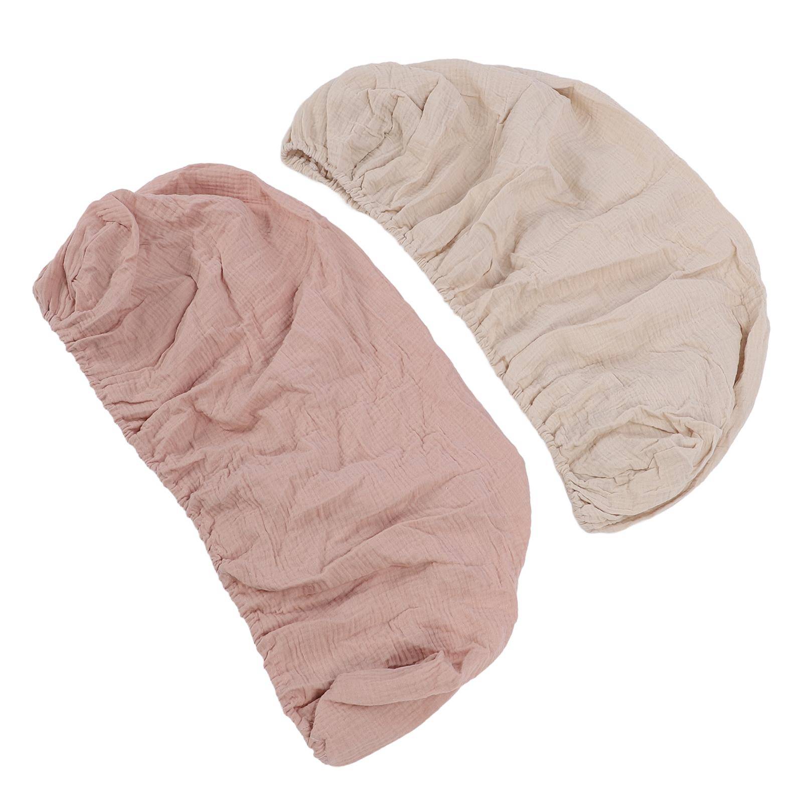 2-pack Spjälsängslakan Mjuka Andningsbara Stretchiga Bomullslakan för Timglas Oval Rektangel