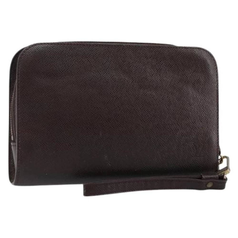 Louis Vuitton Vintage Pre-owned Læder Clutch - Vintage - Dame - Brun - ONE SIZE - Læder