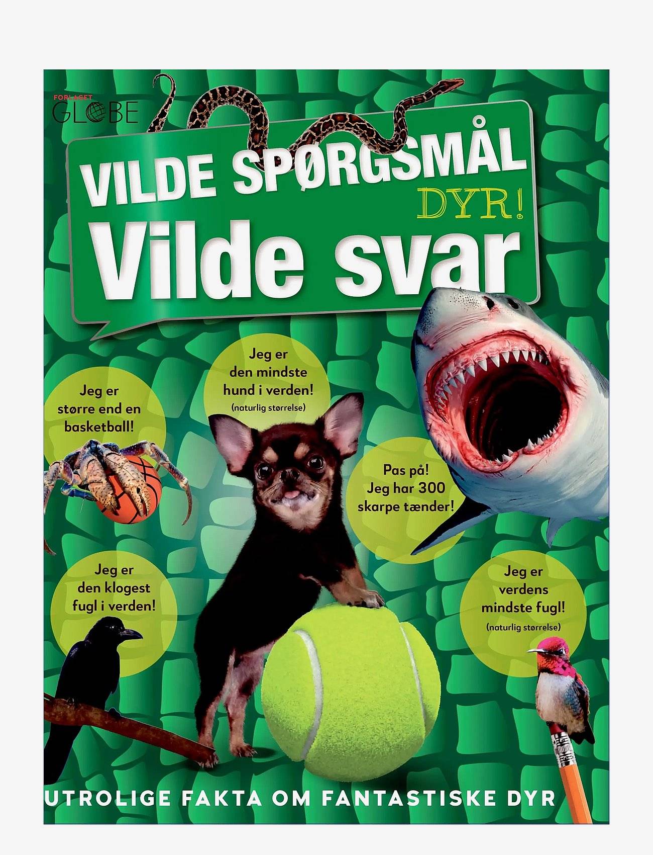 GLOBE Vilde Spørgsmål - Vilde Svar - Dyr - Green - 22.1X28.2X2