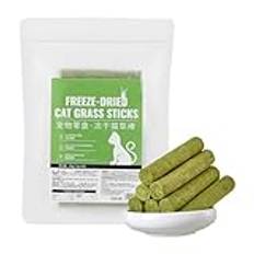 Cat Grass Sticks, Freeze-Dried Cat Snacks, Chewing Snacks Cats, Cat Teeth Cleaning Treats, Flavored Cat Treats, Healthy and Natural Chewing Snacks Teeth Cleaning For Keeping Cat Energetic