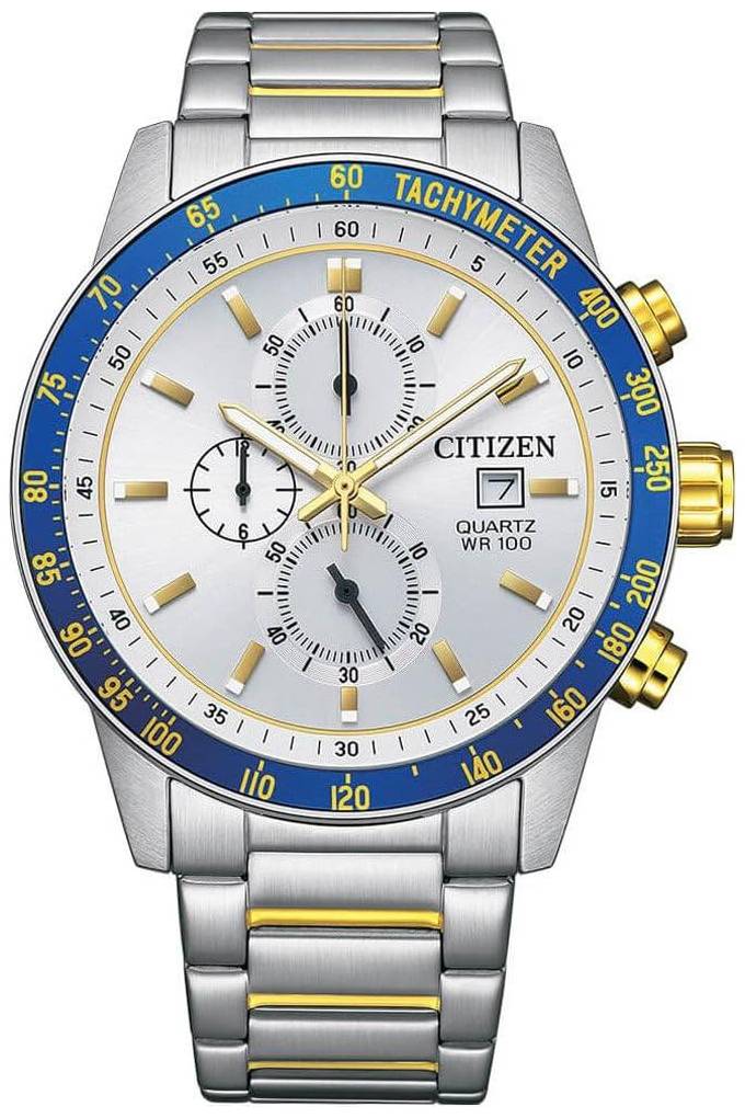Citizen Herreur AN3686-53A Sølvfarvet/Gul guldtonet stål Ø44 mm