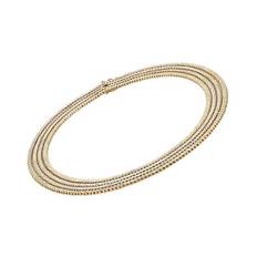Geneve halskæde i 14 karat massivt guld, 42 cm og 2 rækker (15,0 mm)