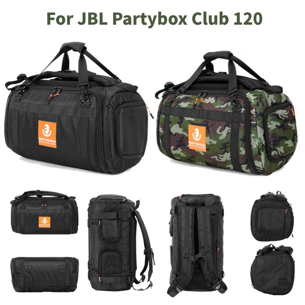 Förvaringsväska för högtalare för JBL Partybox Club 120 Stor kapacitet Resebärväska BT-högtalare Andningsbar Ryggsäck Axelväska