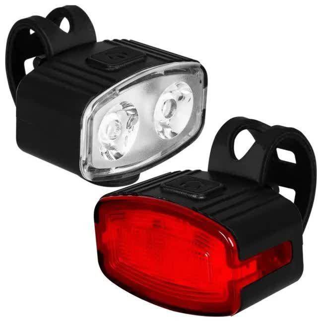 Vayox VA0155 Cykellygtesæt - Front (2 LED), Bag (12 LED)