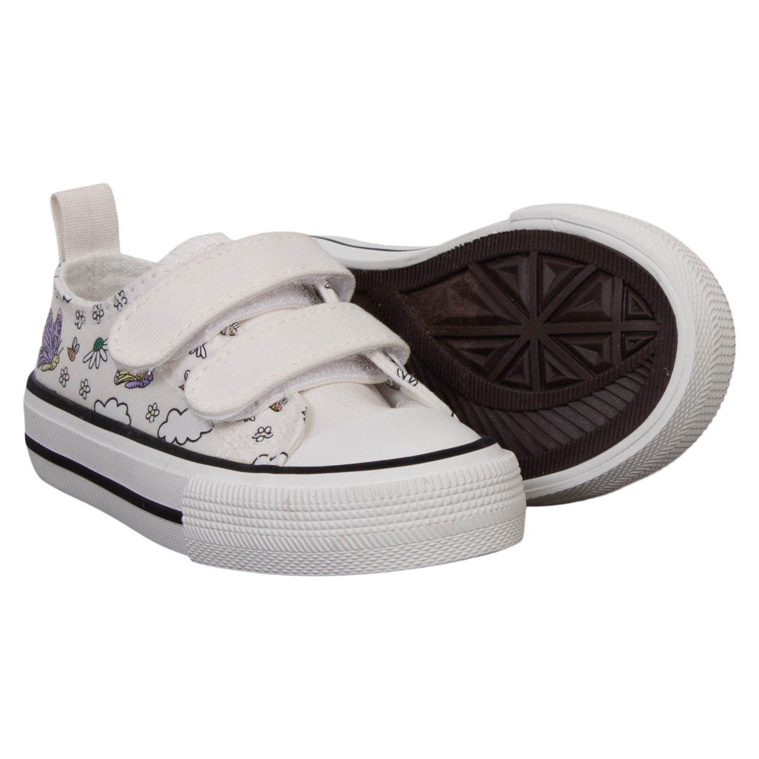 Weestep Pige Sneakers - White w. Butterfly - 25