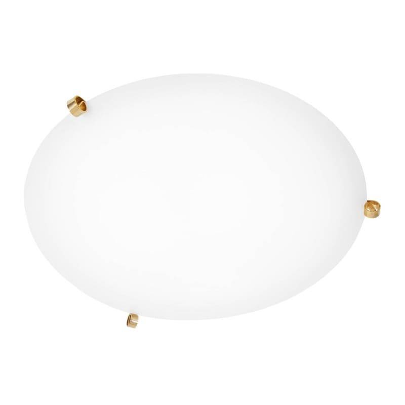 Konsthantverk Ögla Ø550 plafond mässing/vit