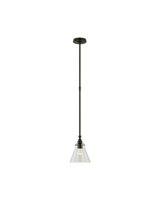 Parkington 9" Pendant Bronze/Clear Glass