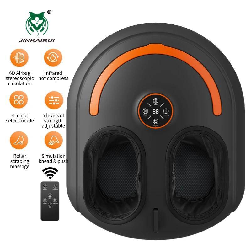 Foot Massager Roller Kneading Rhythmic Full Wrap Airbag Intelligent Hand Control Four Modes Five Levels of Strength EU Plug