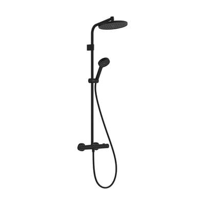 Hansgrohe Activera S Showerpipe 240, 1jet, EcoSmart, Mat sort