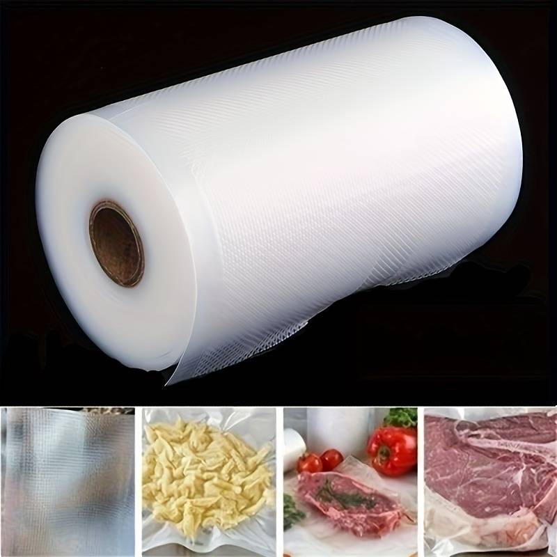 TEMU Kitchen Food Vacuum Bag | Fresh-keeping Food Storage Film Compression Steaming Cooking Packaging Vacuum Packer Sealer Bag, Plastic Material, No Electricity Needed