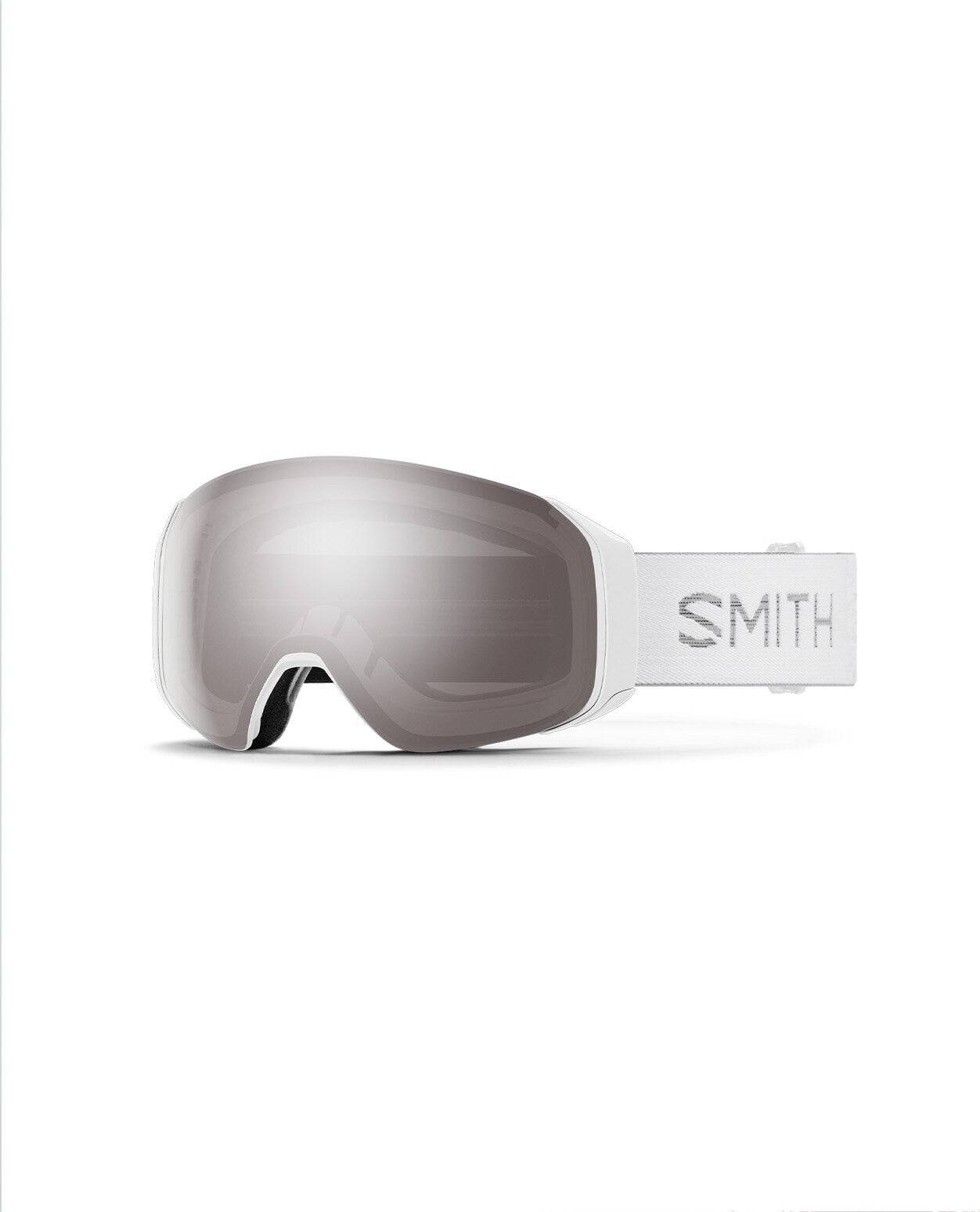 Smith 4D Mag S - White Chunky Knit | Chromapop Sun Platinum Mirror + Extra Lins - One Size