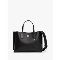 TH Monogram Plaque Tote Bag - BLACK - One Size