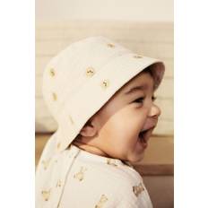 Next Blue/Neutral Bear Embroidered 100% Cotton Baby Bucket Hats 2 Pack (0mths-2yrs)