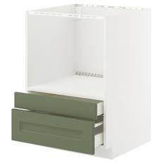IKEA - METOD / MAXIMERA underskab til kombi mikro/skuffer, hvid/Axstad grågrøn, 60x60 cm
