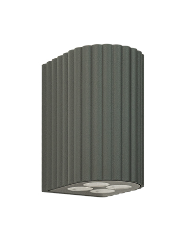 Udendørs væglampe i aluminium H12 cm 4 x 1W LED - Graphitgrå