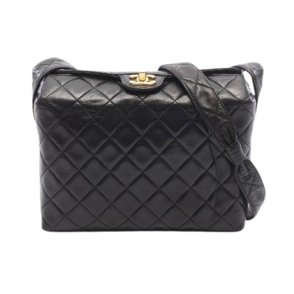 Chanel Vintage Pre-owned Matelasse Lambskin Skuldertaske - Vintage - Dame - Sort - ONE SIZE - Uld