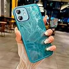 ESONG Transparent Glitter Fodral För Samsung Galaxy S22 ULTRA Smalt Skal,Ultratunt Klart bling estetisk Case För Flickor Kvinnor,Mjukt Silikon Stöttåligt Skyddande telefonfodral Blå