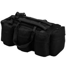 Duffelbag i 3-i-1 army-stil 90 l sort