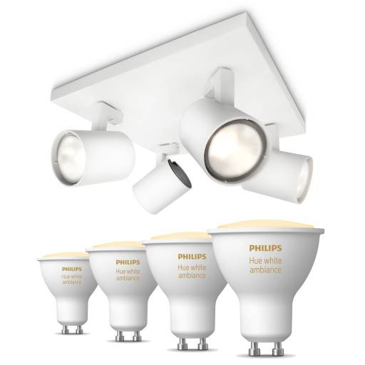 Philips Runner takspotlight, 4 spotlights, Hue White Ambiance lampor