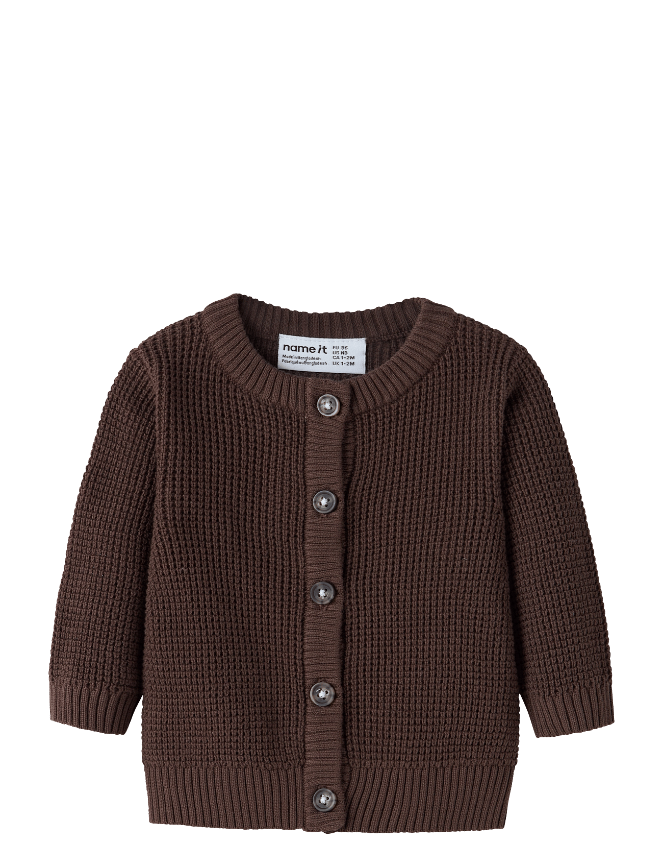 name it Nbnbubba Ls Knit Card Noos - Brown - 86