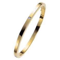 14 Kt.Wesselton Armring m/1Brill