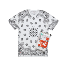 Supreme Hanes Bandana Tagless T-shirt (2 stk.) White - L
