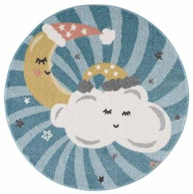 Barnmatta - Night Clouds Rund (multi) (Storlek: Ø 120 cm)