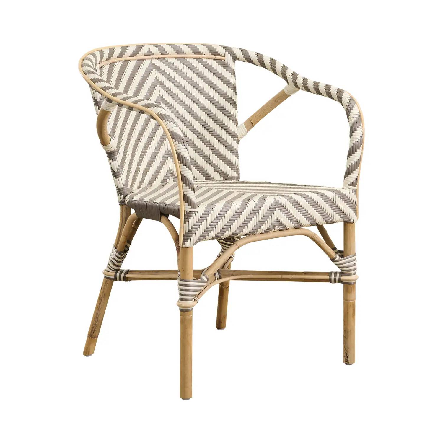 Madeleine karmstol rotting ivory/cappuchino - Vit/Beige/Träfärgad