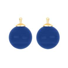 HEIDE HEINZENDORFF Einhängerpaar Kugel, Royal Blue, 12 mm - Silber