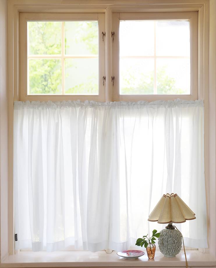 Cafégardin Grace vit dubbel bredd Höjd 65 cm