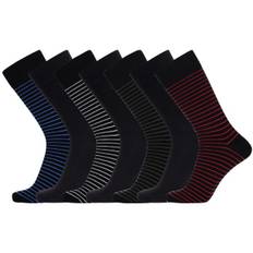 JBS 7-pak Bamboo Socks - Black striped - Str 41/45