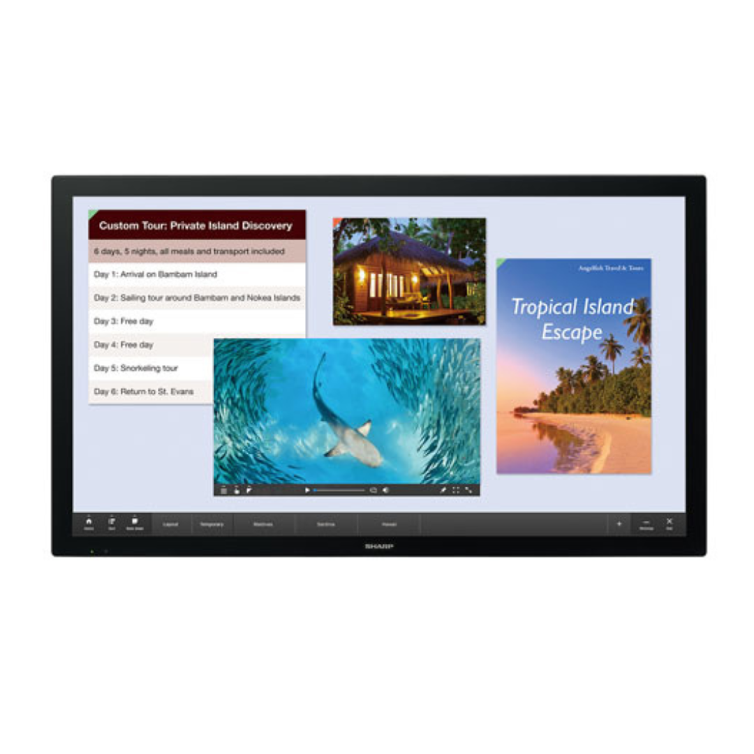 Sharp PN-40TC1 | 40″ | 4K UHD | Touch | Interactive Display
