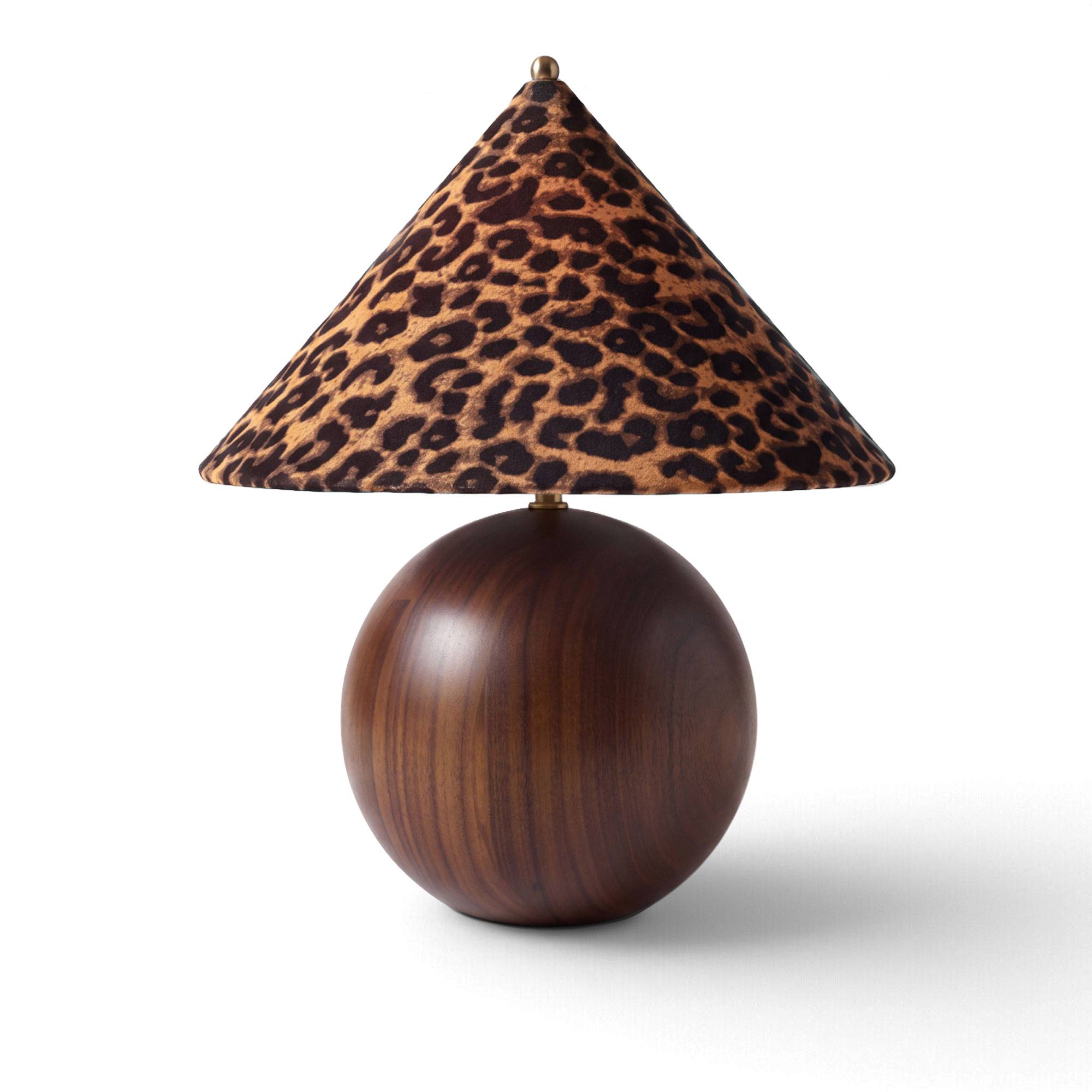 Dusty Deco - Sphere bordlampe leopard - Bordlamper - Brun - Træ