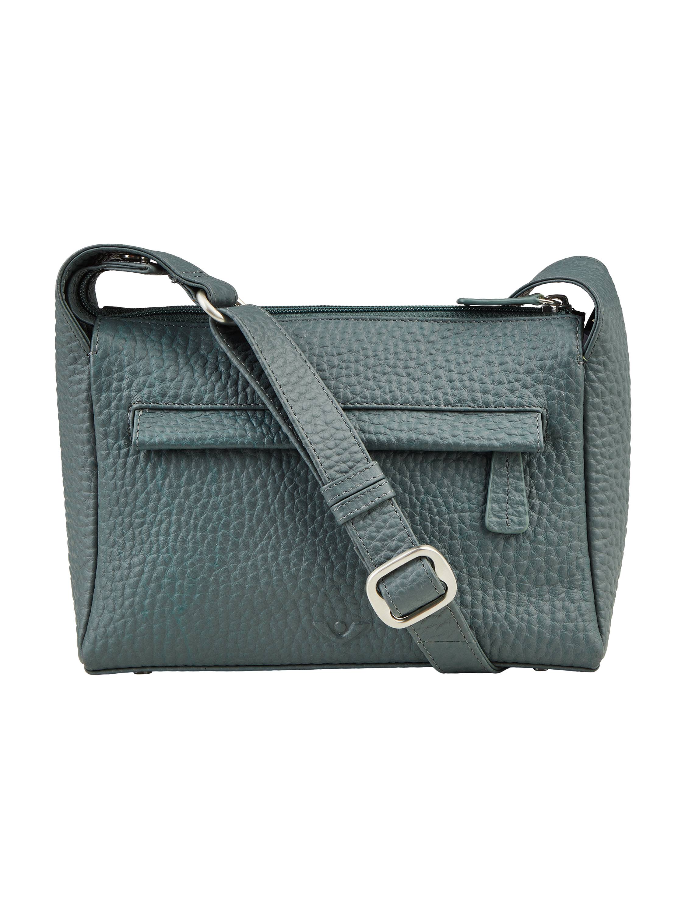 Voi Hirsch Bine Crossbody taske Læder 22 cm  Grøn