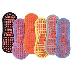 6 par Pilates Grip Sokker Dame Yoga Sokker Skridsikre Sokker til Pilates, Pure Barre, Hospital, Trampolin Julegave, 6 farver