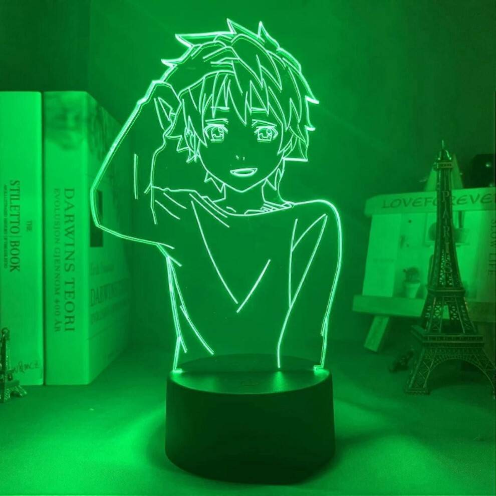 Led nattljus Trinity Seven Arata Kasuga för sovrumsinredning Present Färgglad nattljus Anime 3D L