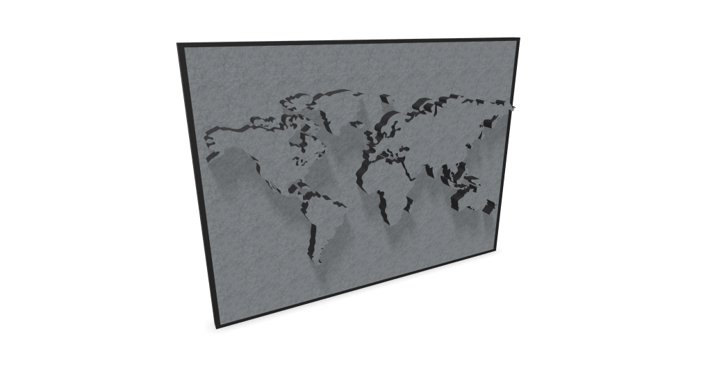 Ljuddämpande Tavla Världskarta | Tell-Us EcoSUND®