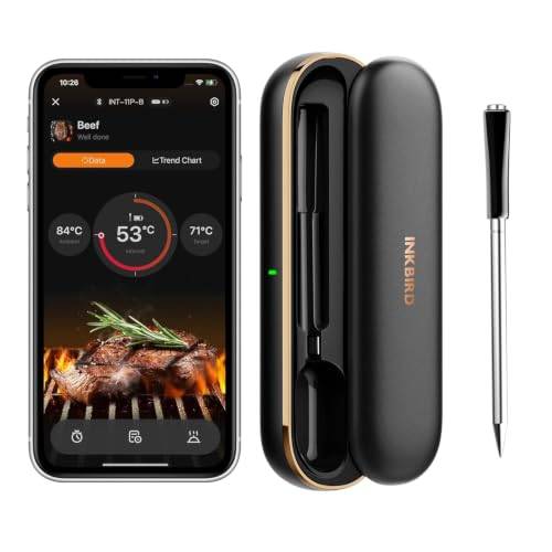 Inkbird INT-11P-B Fleischthermometer Kabelloses, Grillthermometer