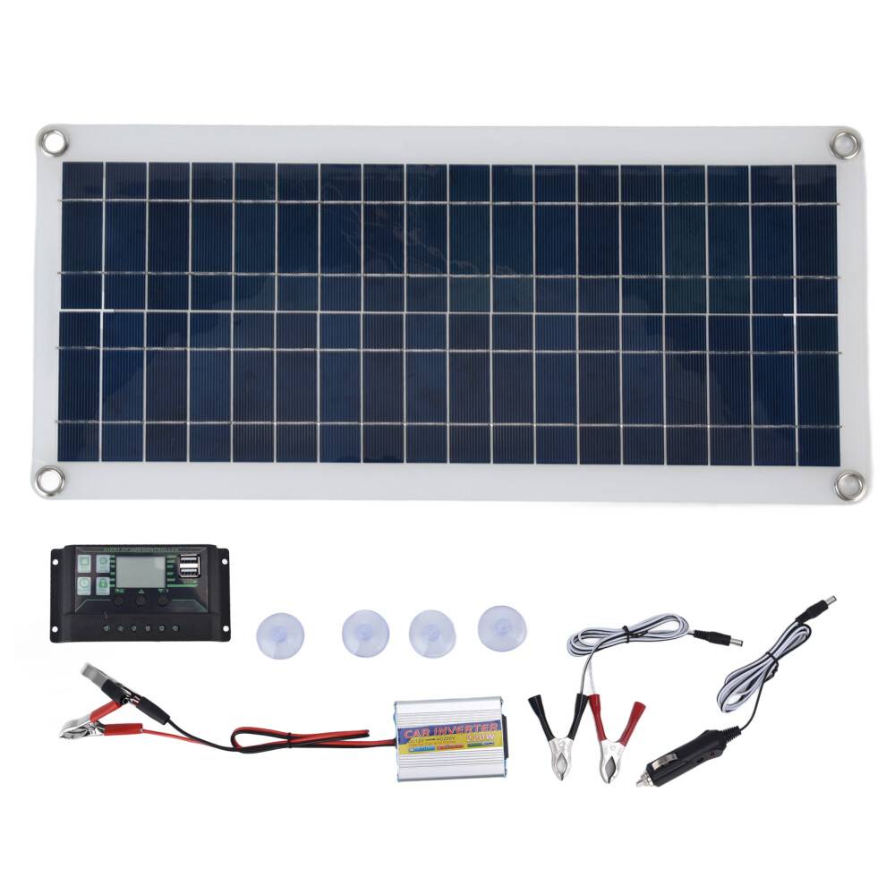 12V batterivedligeholder, solcellelader med vandtæt solpanel, ideel til udendørsaktiviteter, bred kompatibilitet med USB-opladerenheder