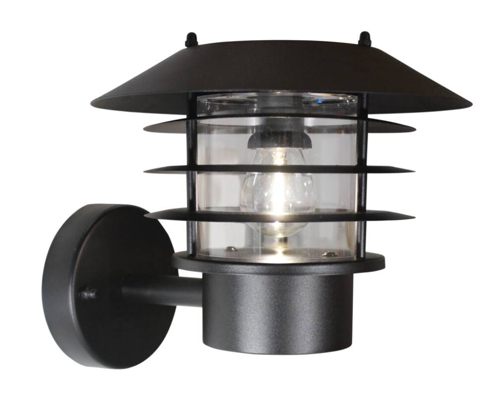 Y-Connection væglampe solar sort IP44 H20 cm