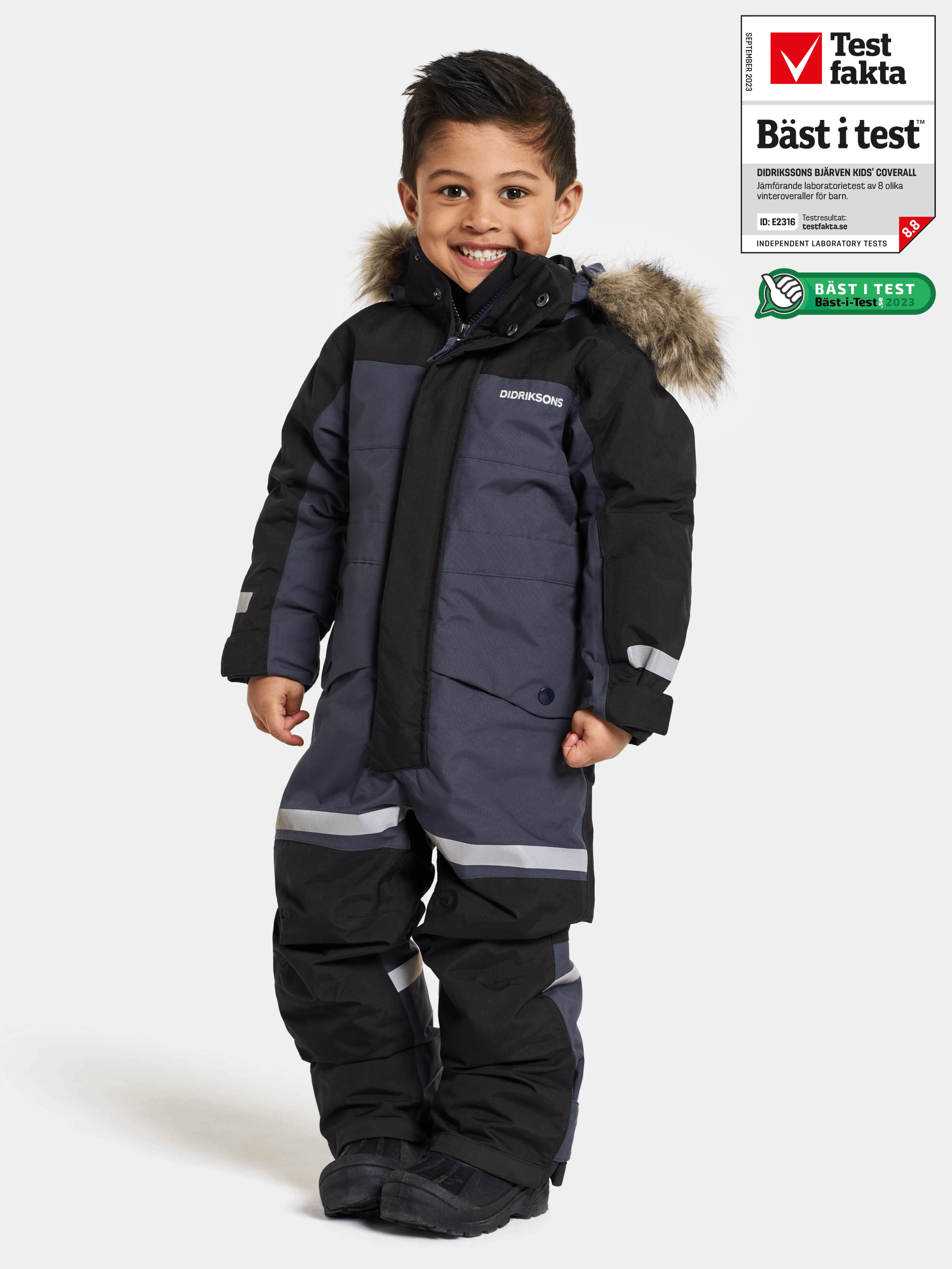 Didriksons Bjärven Kids' Coverall Flyverdragt Børn - Navy - Navy / 110
