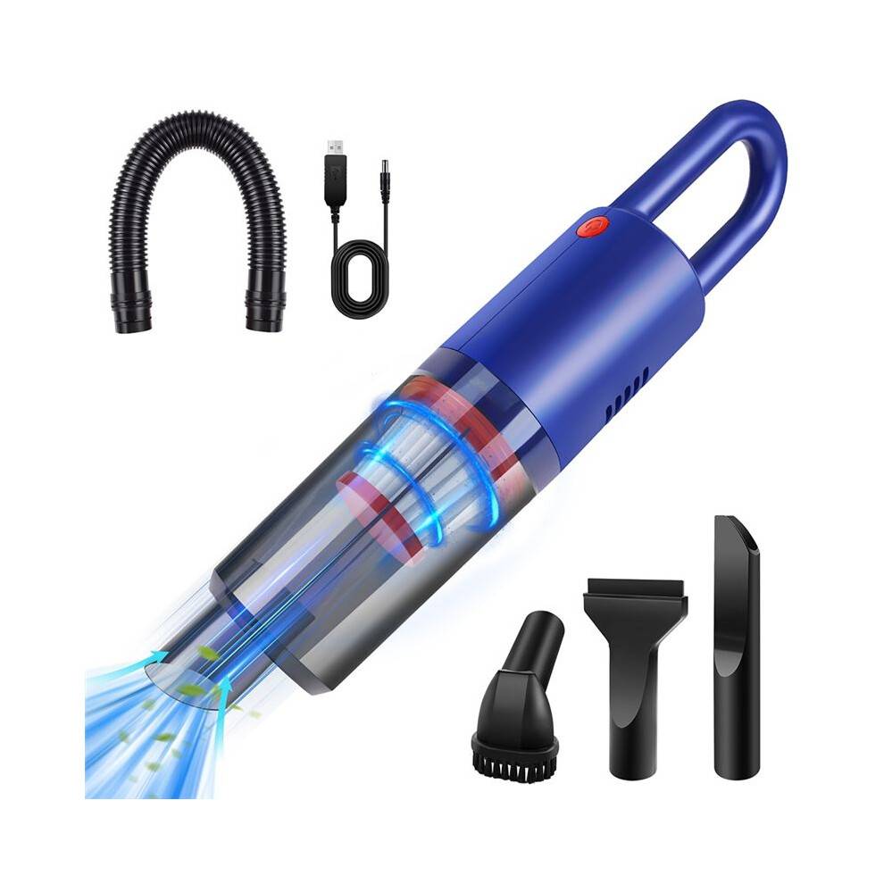 Wireless Portable Car & Home Vacuum Cleaner, 6200Pa Strong Suction, 50W High Power, Dual Lithium Batteries