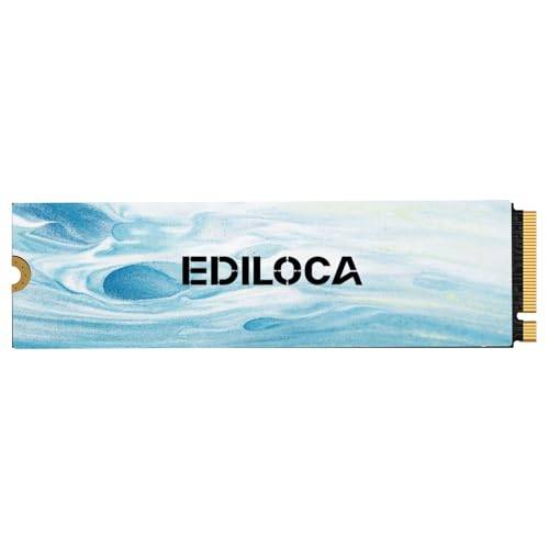 Ediloca EN880E SSD 1 TB NVMe SSD M.2 PCIe Gen4, intern SSD, upp till 7 100 MB/s, intern Solid State Drive, dynamisk SLC-cache, kompatibel med PS5 och PC