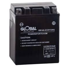 Global 12V GB14A-3 MC-batteri 12Ah 134 x 89 x 167 mm