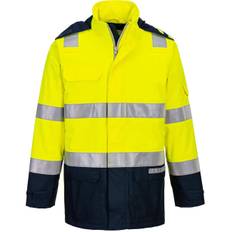 Portwest FR605 Bizflame regn+ hi-vis let Arc jakke Gul/Marine L