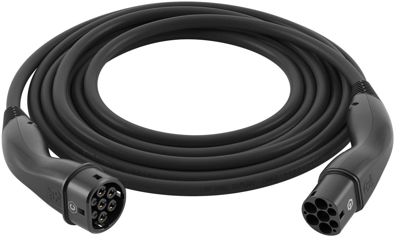 LAPP MOBILITY Type 2 opladningskabel, op til 11 kW, 5 m, sort.