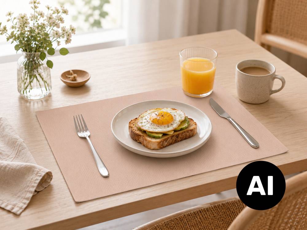 Sjöbo Dækkeserviet læderlook - assorterede farver