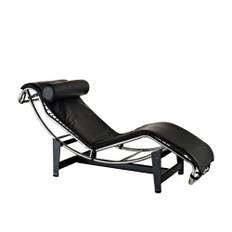 Cassina - LC4 schäslong Leather - LCY 13Y414 - Liggfåtöljer - Charlotte Perriand,Le Corbusier,Pierre Jeanneret - Svart - Läder/Metall